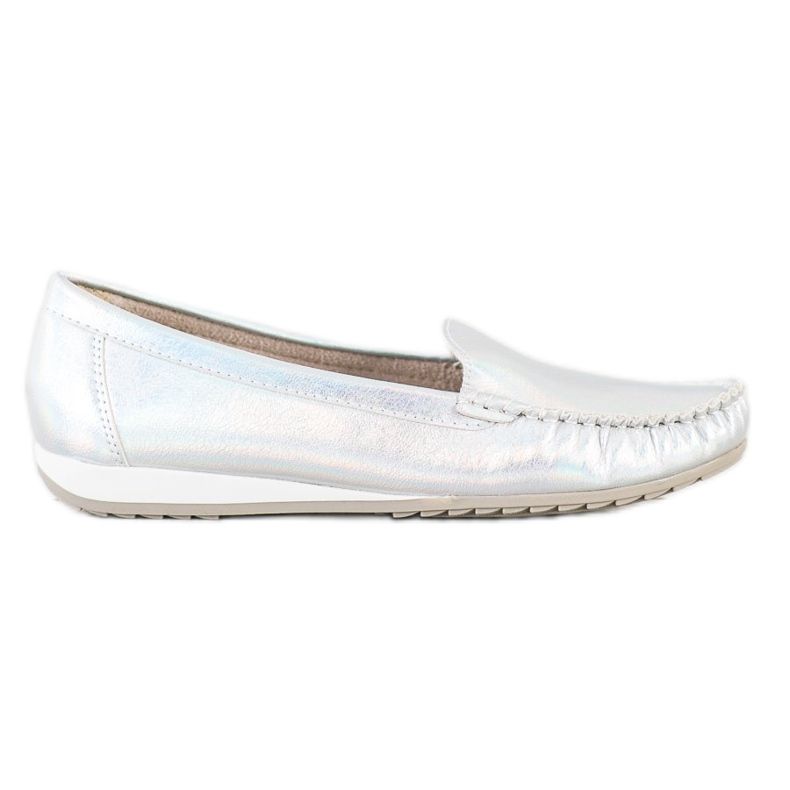 Goodin Shiny stylish loafers silver