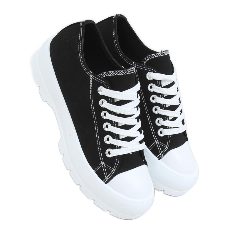 Black women's sneakers LA138 Black