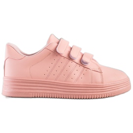 SHELOVET Fashionable Velcro Sneakers pink