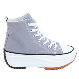 Designer sneakers with blue VL135P L.BLUE sole