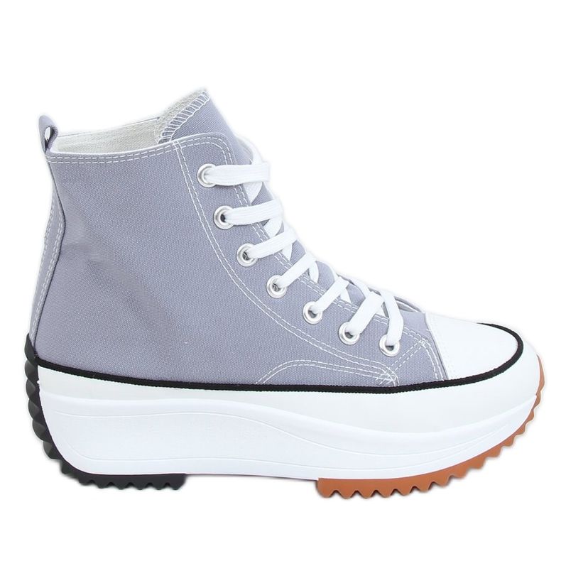 Designer sneakers with blue VL135P L.BLUE sole