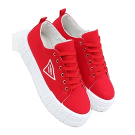 Red women's sneakers LA134 Red