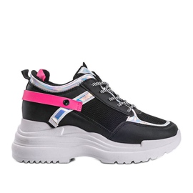 Black sneakers on a thick Johan sole Black sneakers on a thick Johan sole