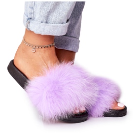 PS1 Women's Slippers with Fur Violet Belmondo purple