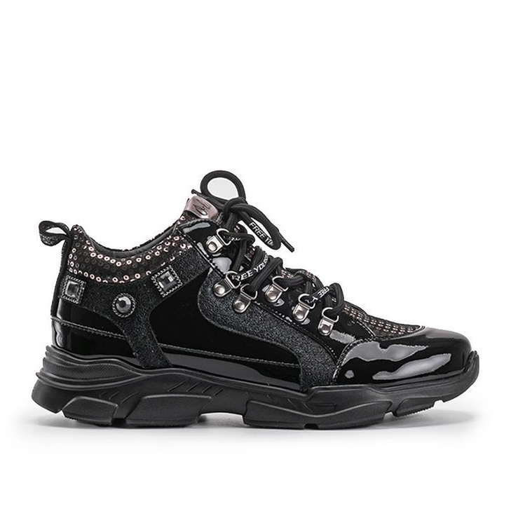Black Giovanna wedge sneakers