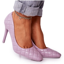 PS1 Elegant Violet Quilted Stilettos Rosanna purple