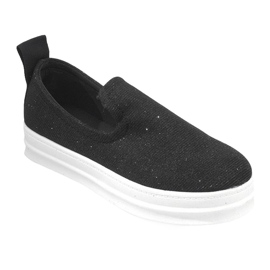 Love Slip On SK73 Black Slip-On Sneakers Love Slip On SK73 Black Slip-On Sneakers