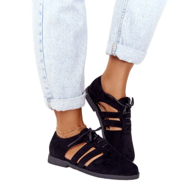 Women's Brogues With Cutouts Black Lu Boo
