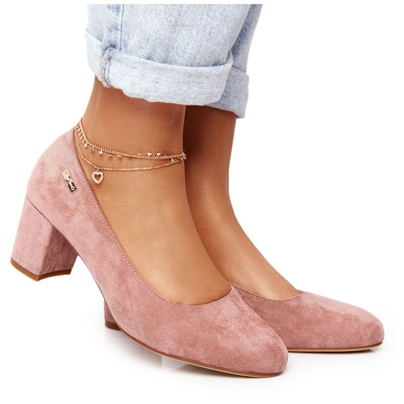Suede Pumps On A Pillar Sergio Leone Pink