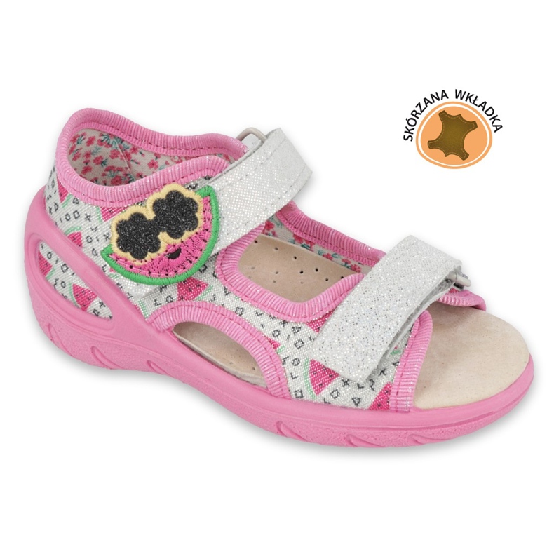 Befado children's shoes pu 065P148 pink grey multicolored