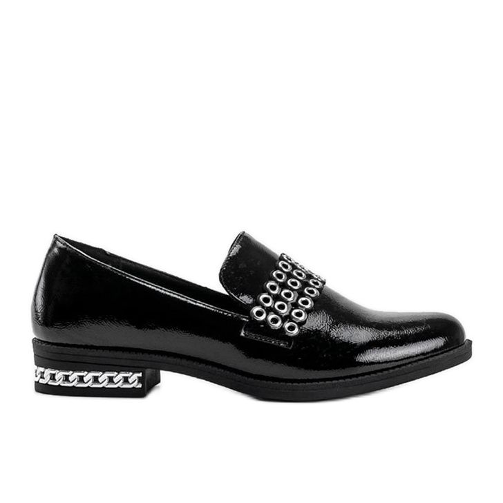 Jamie women's black lacquered shoes
