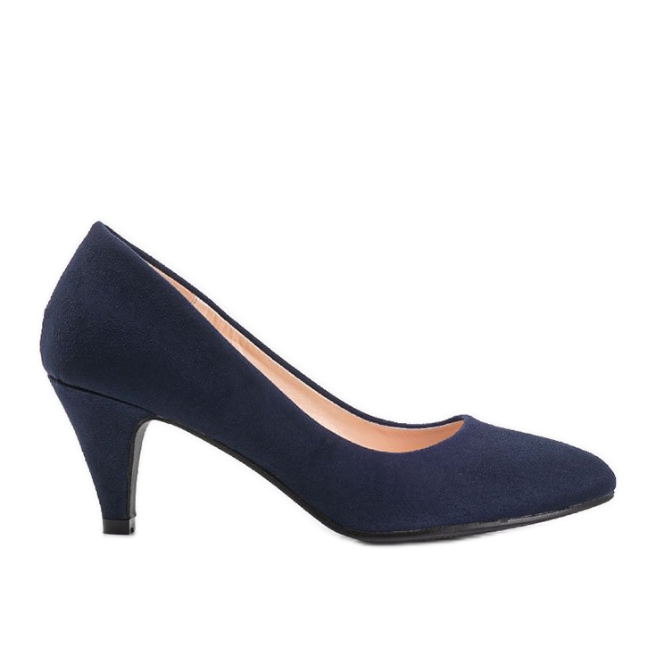 Navy blue eco-suede Karissa pumps