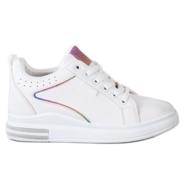 SHELOVET White Shoes With Hidden Wedge