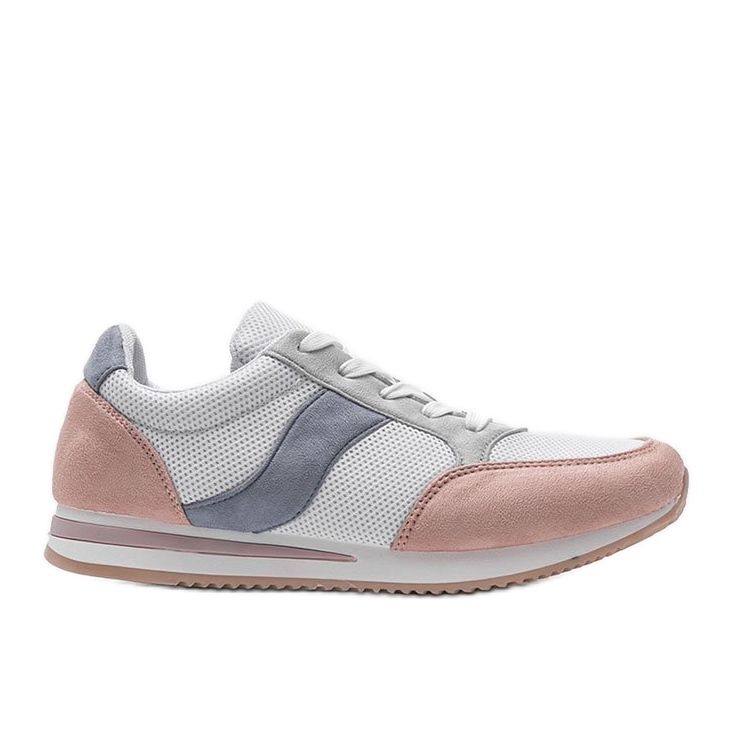 Classic white sneakers with Aniya pink