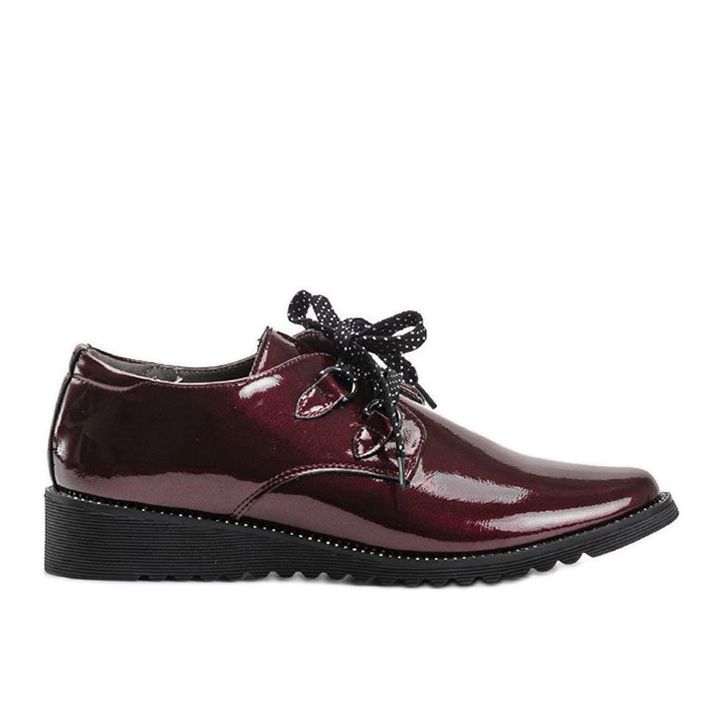 Maroon wedge shoes Jeanette red