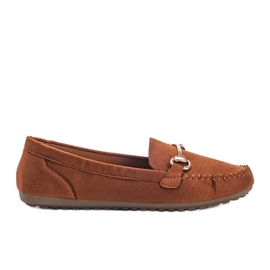Brown loafers with a Brandy buckle
