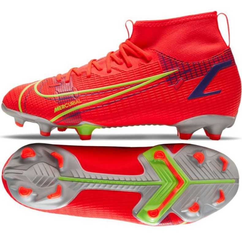 Nike Mercurial Superfly 8 Academy Mg Jr CV1127 600 soccer shoe red black