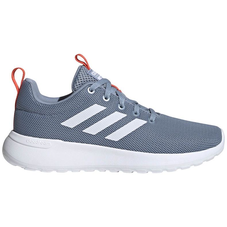Gray Adidas Lite Racer Cln K running shoes FV9607 white blue orange grey