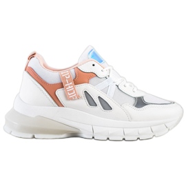 SHELOVET Sneakers On The Platform With Mesh white