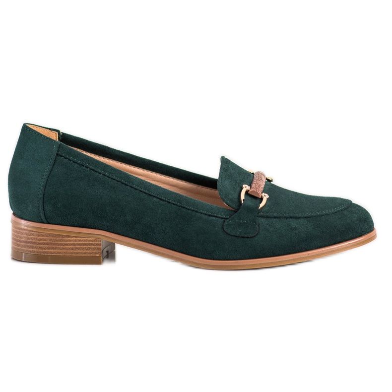 VINCEZA low-heeled loafers green