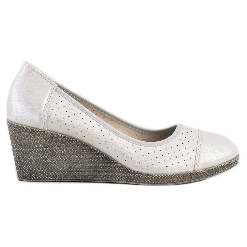 Goodin Silver Wedge Pumps