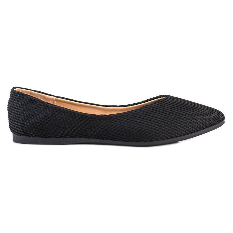 VINCEZA striped ballerinas black VINCEZA striped ballerinas black