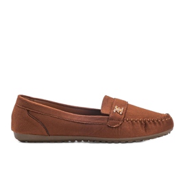 Maryam brown suede loafers