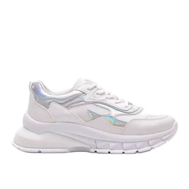 White sneakers on a thick Kristen sole