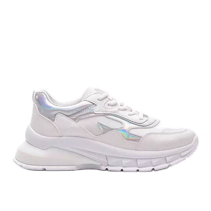 White sneakers on a thick Kristen sole