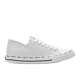 Big Star Harley white openwork sneakers