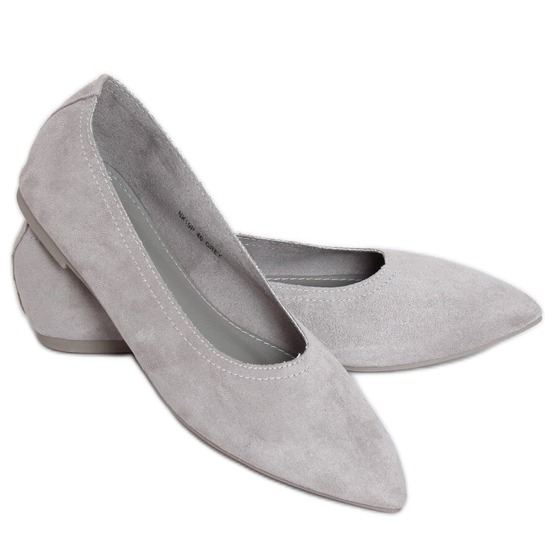 Gray women's ballerinas NK19P Gray grey