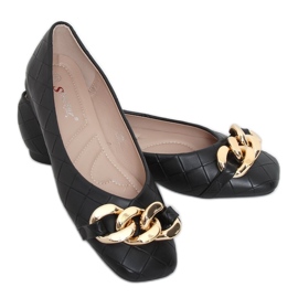 Black Loafers with chain T390P Black Black Loafers with chain T390P Black