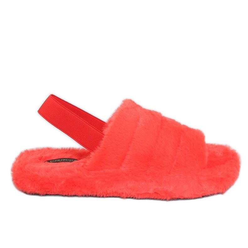 Orange X8130 Orange women's slippers with an elastic band