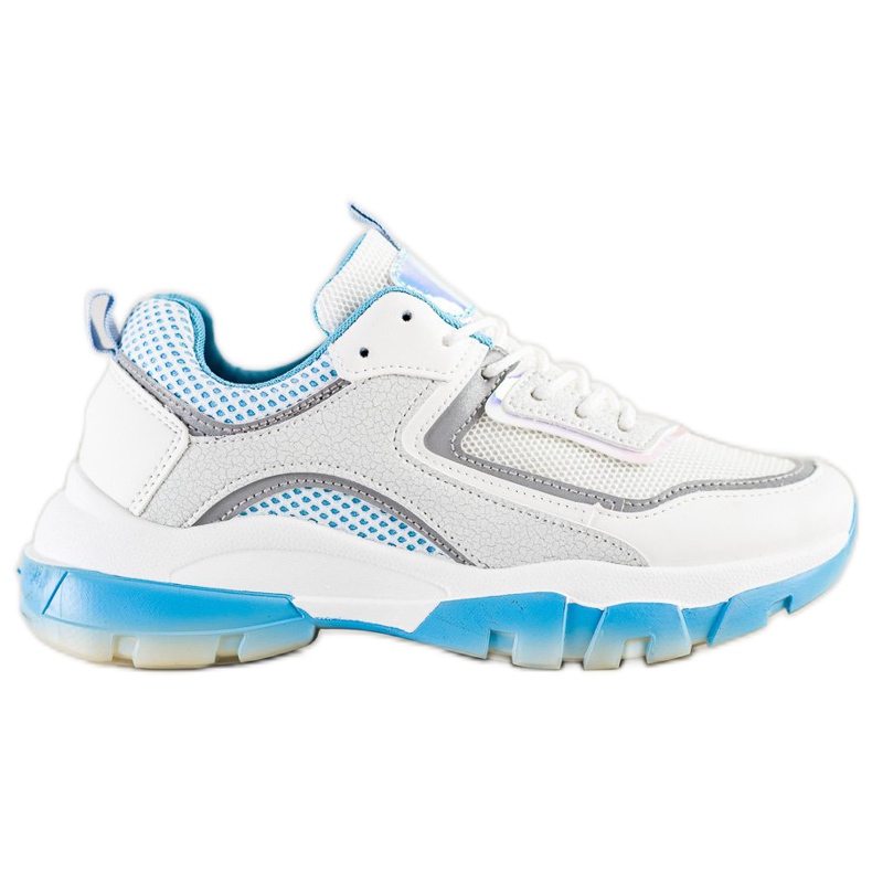 Ideal Shoes Sneakers With Glitter Insert white multicolored