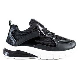 SHELOVET Black Sneakers On The Platform