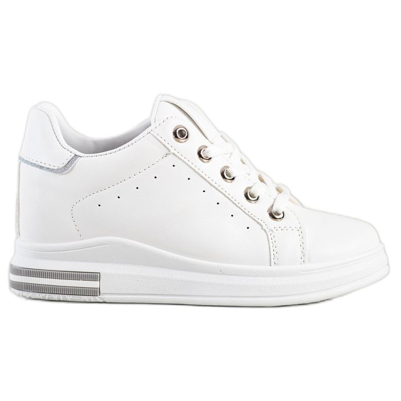 SHELOVET White Wedge Sneakers SHELOVET White Wedge Sneakers