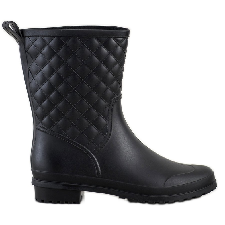 SHELOVET Fashionable quilted rain boots black