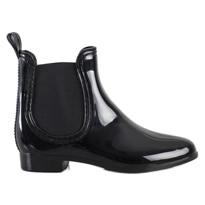 SHELOVET Shiny Short Wellies black