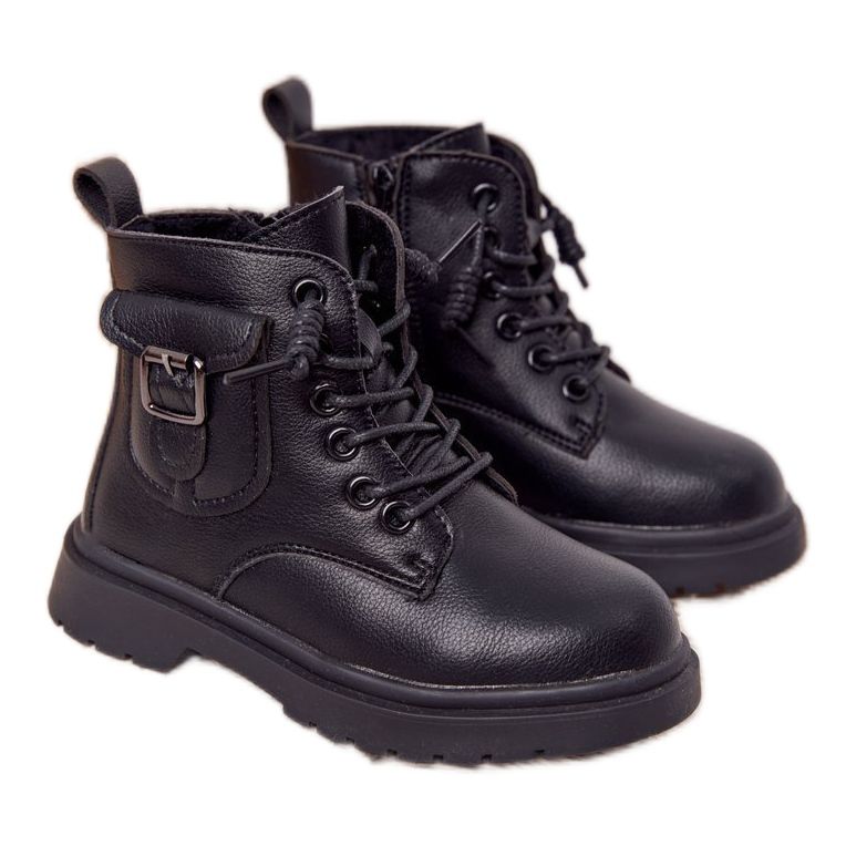 Apawwa Children's Boots With Pocket Black TikTok