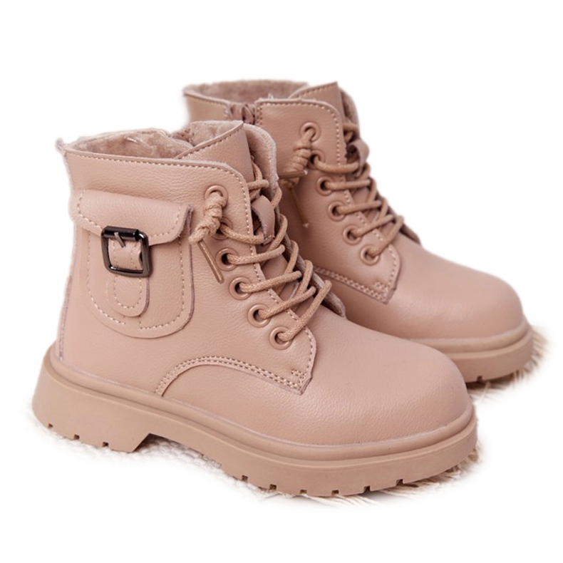 Apawwa Children's boots with pockets in beige TikTok
