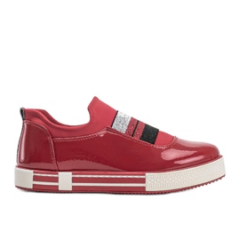 Jayde Patent Leather Sneakers red