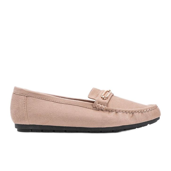 Keyla beige women's moccasins