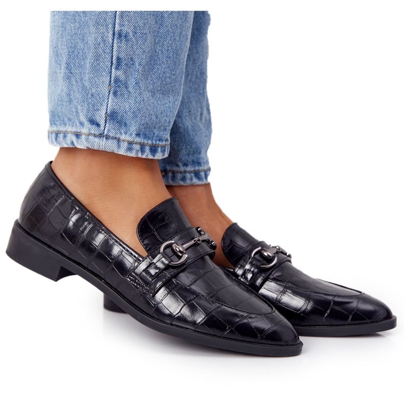 S.Barski Elegant Women's Moccasins by S. Bararski Black