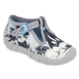 Befado children's slippers with the application of PSA 110p417 blue