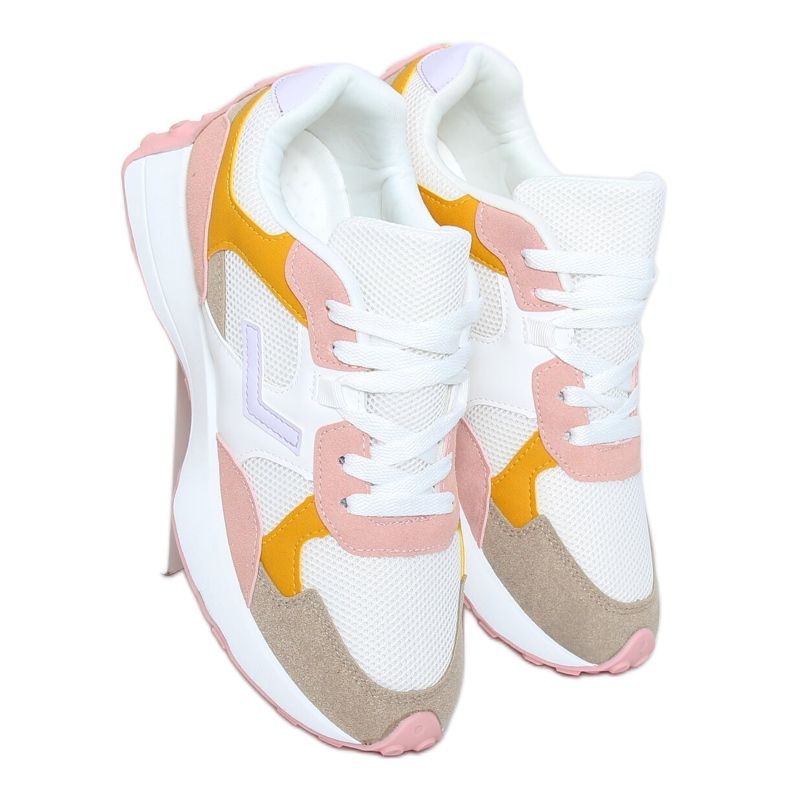 Multicolor sports shoes BL209P Pink white yellow Multicolor sports shoes BL209P Pink white yellow
