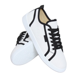 White sneakers NB385P White black