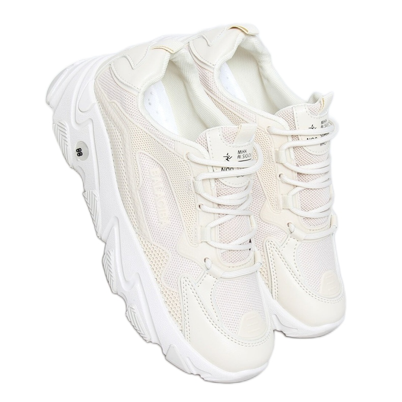 Beige women's sports shoes NB373P Beige