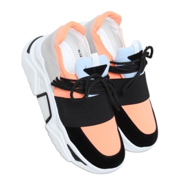 High-soled sports shoes VL127 Black pink grey High-soled sports shoes VL127 Black pink grey