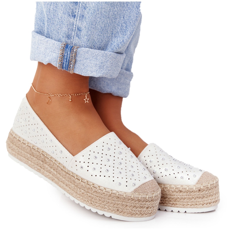 S.Barski Espadrilles On The Straw Platform S. Bararski White