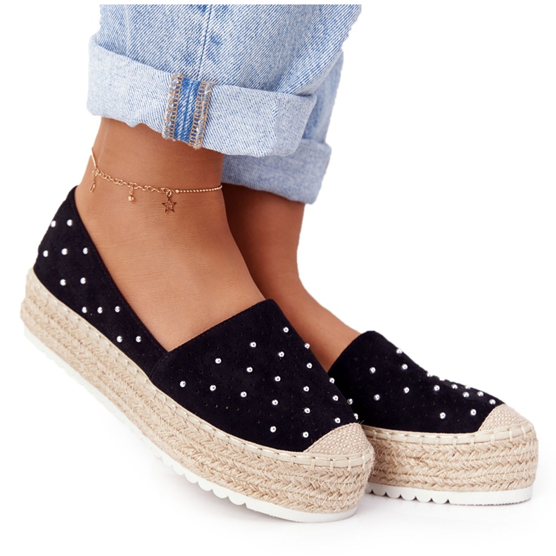 S.Barski Espadrilles On The Straw Platform S. Bararski Black